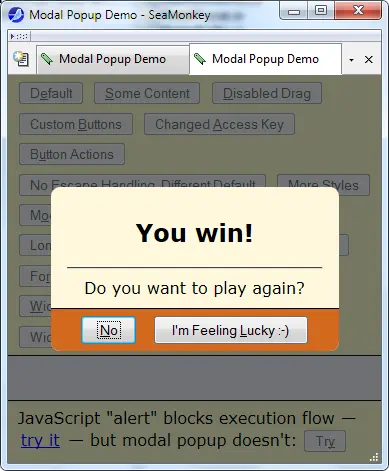 Modal Popup