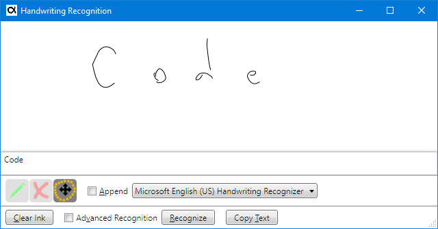 Recognized as Code